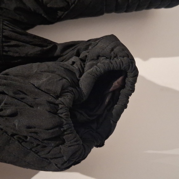 EJ Harper Black 100% Silk Patterned Patchwork Button Up Jacket Size S - Picture 3 of 9